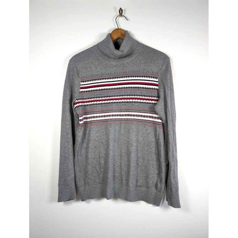 Tommy Hilfiger Turtleneck Sweater‎ Women's Size Large Fair Isle Christmas Preppy